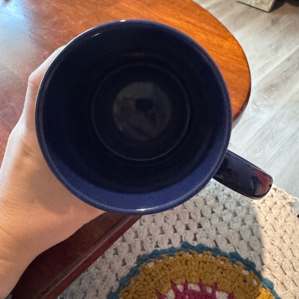 Snowflake Pattern Blue Mug - Picture 2 of 3